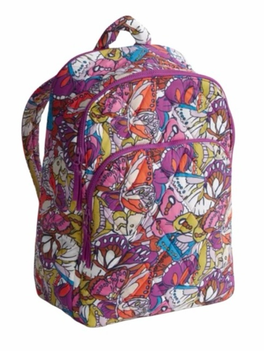 NWT Vera Bradley Large Multipocket Butterfly Print Backpack Flutter Pattern